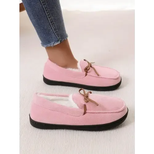 Cozy Gray Moccasin Slippers