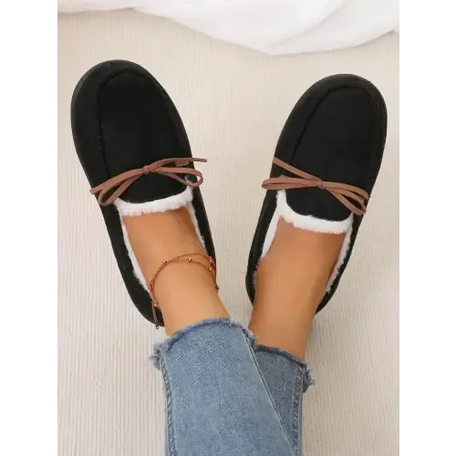Cozy Gray Moccasin Slippers