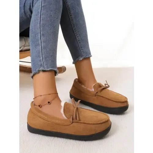 Cozy Gray Moccasin Slippers