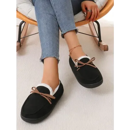 Cozy Gray Moccasin Slippers