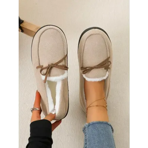 Cozy Gray Moccasin Slippers