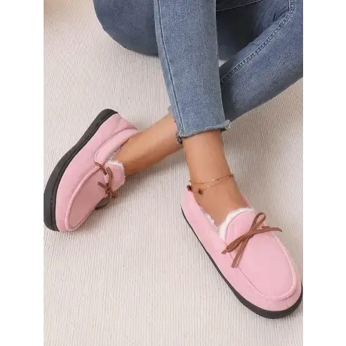 Cozy Gray Moccasin Slippers