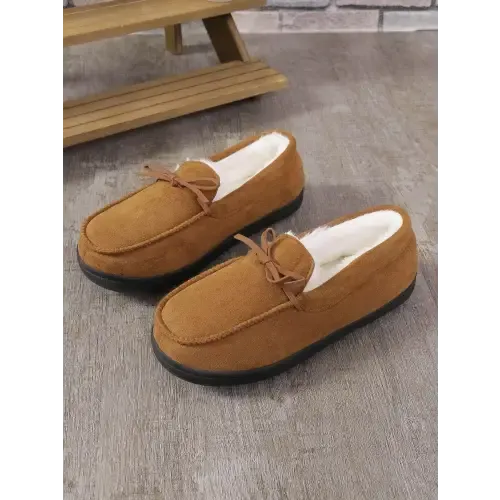 Cozy Gray Moccasin Slippers