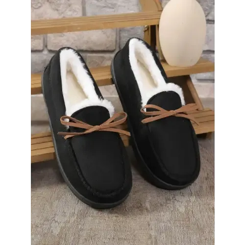 Cozy Gray Moccasin Slippers