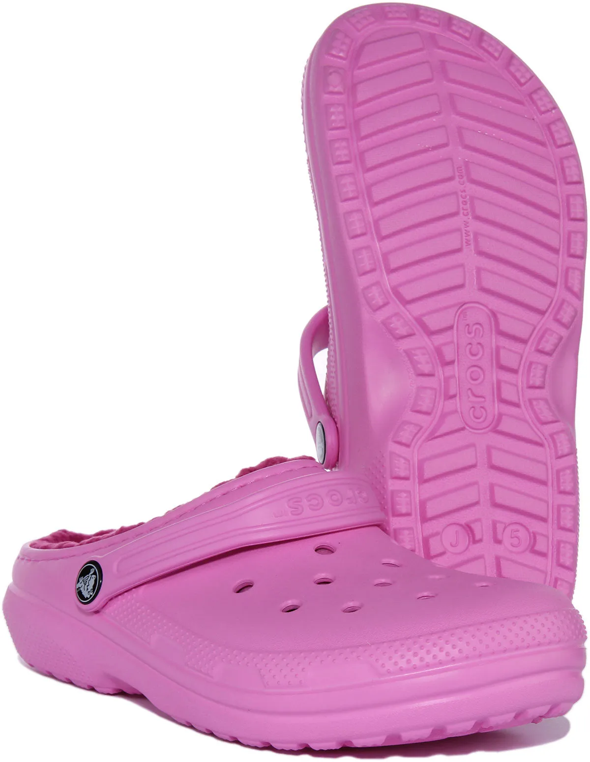 Crocs Classic Lined In Pink For Juniors