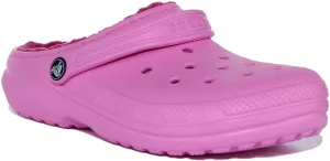 Crocs Classic Lined In Pink For Juniors