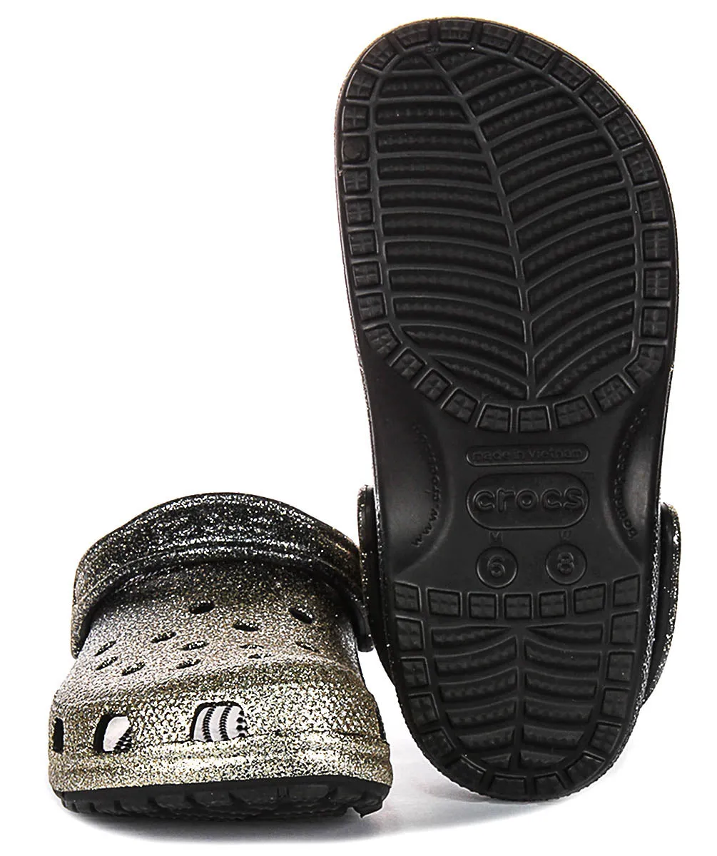 Crocs Classic Ombre In Black Gold For Unisex