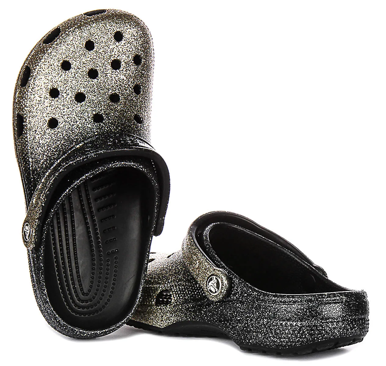 Crocs Classic Ombre In Black Gold For Unisex