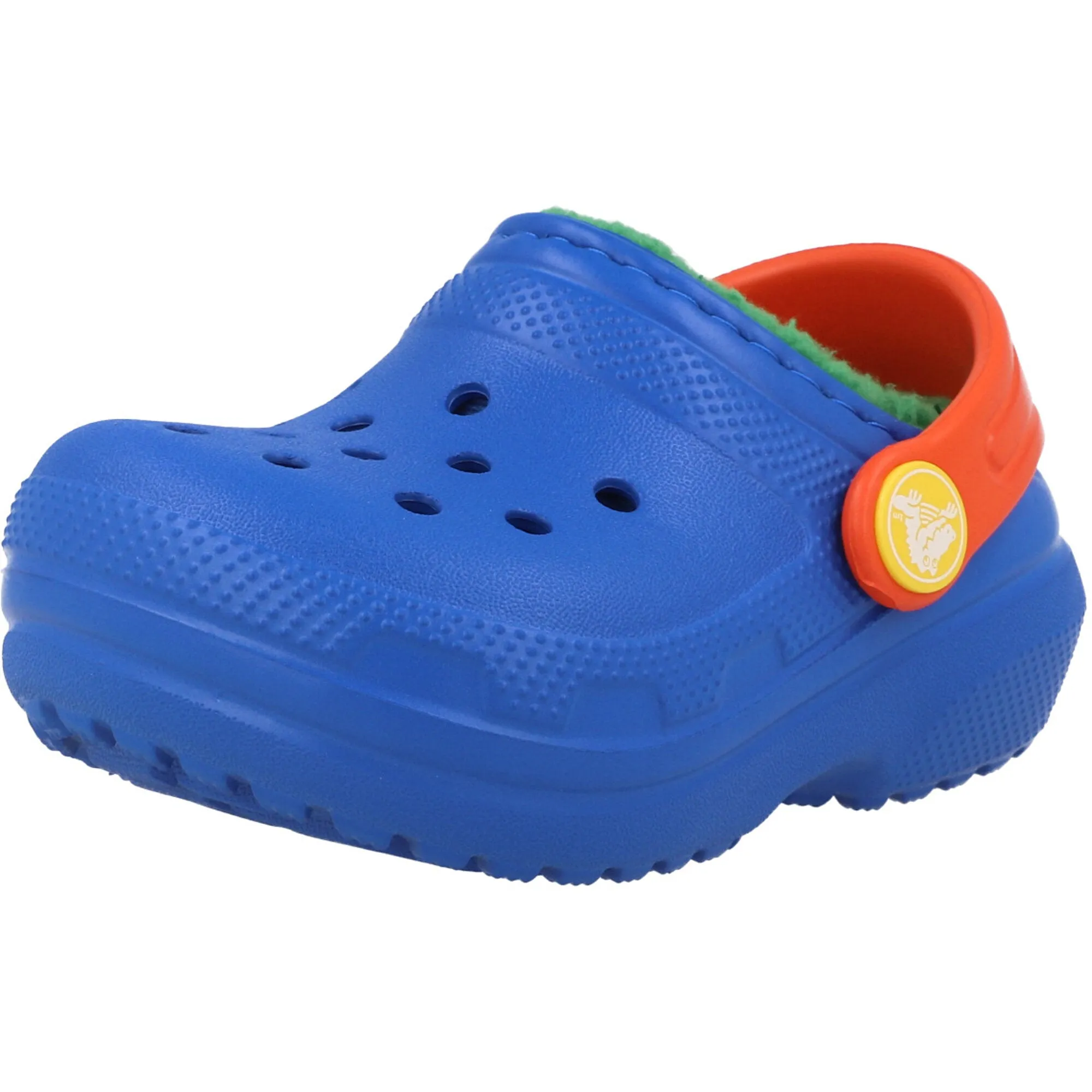 Crocs Kids Classic Lined Clog Blue Slippers