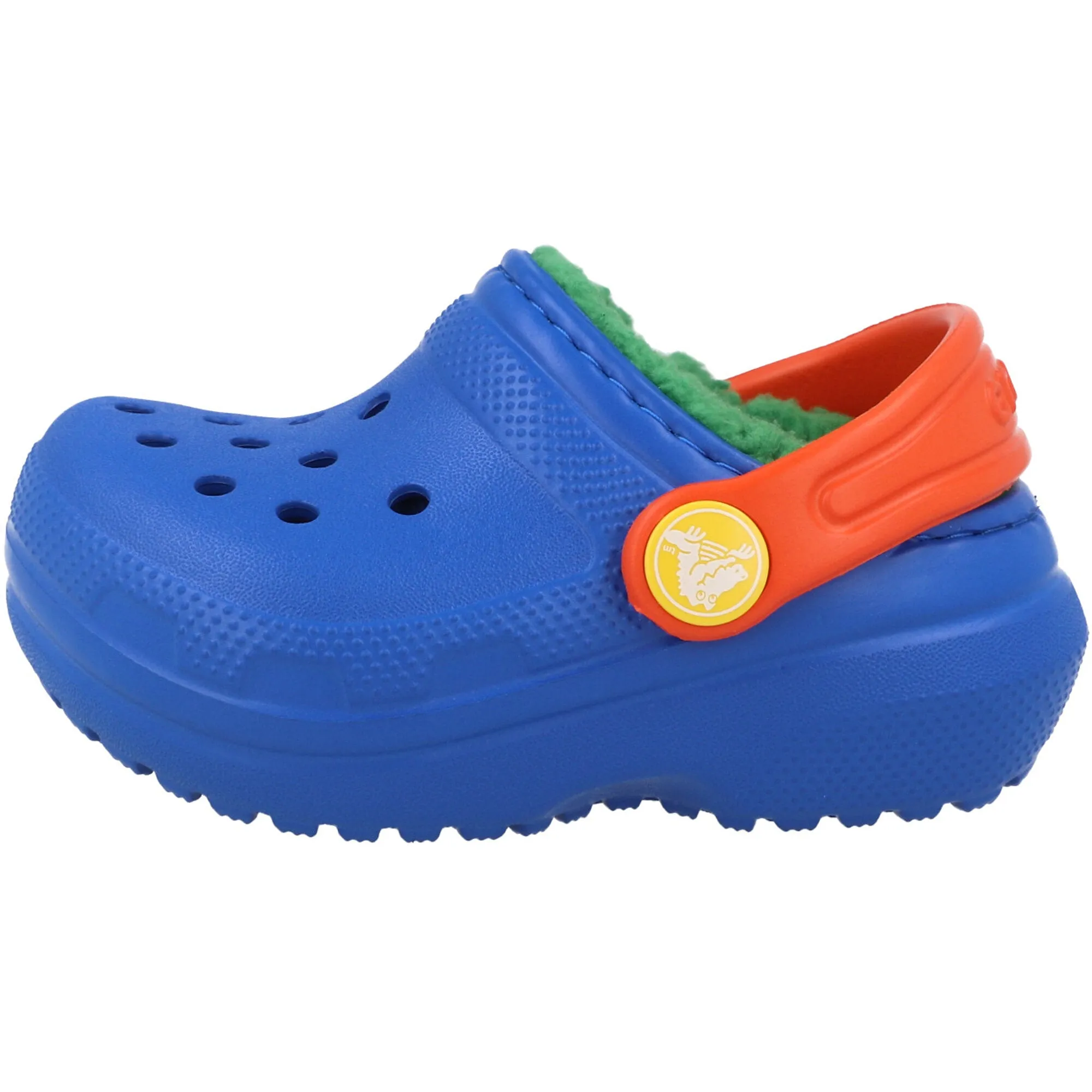 Crocs Kids Classic Lined Clog Blue Slippers