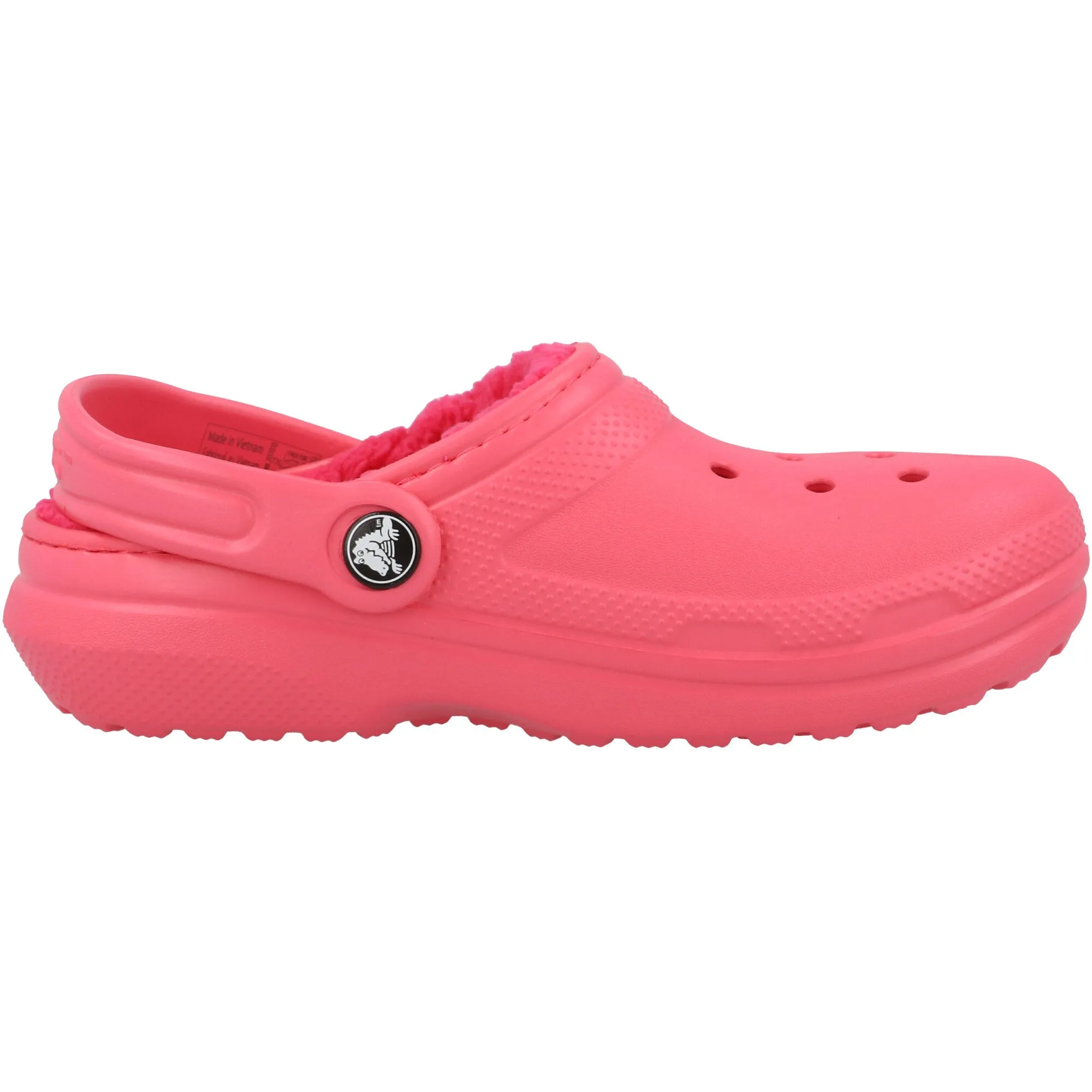 Crocs Kids Classic Lined Clog Hyper Pink
