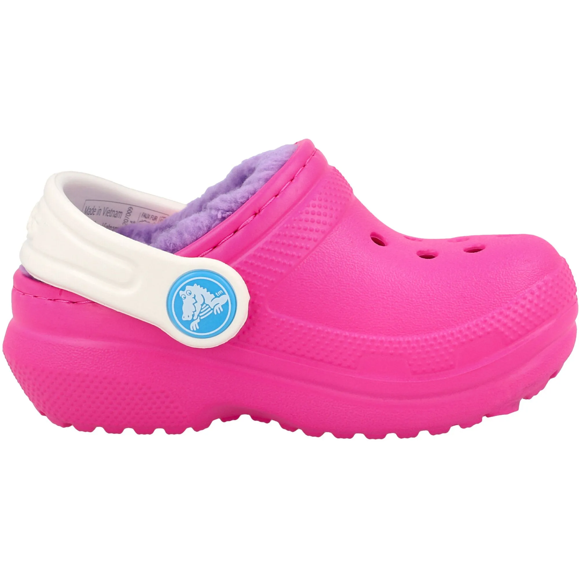 Crocs Kids Classic Lined Clog Pink Crush