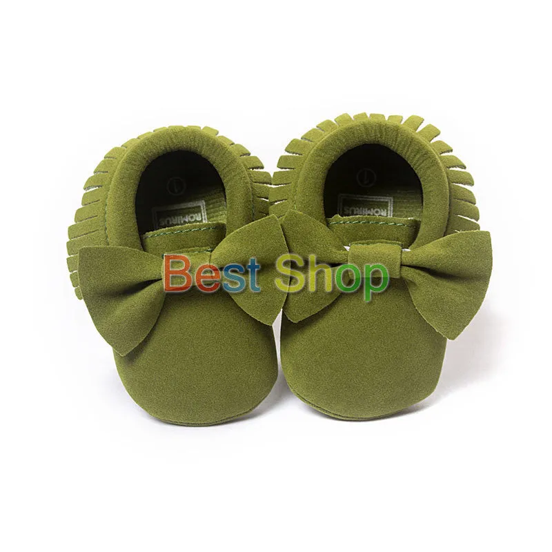 Cute Butterfly-knot Tassels Baby Moccasin Quality Infant Babies First Walkers born Footwears Indoor Boots