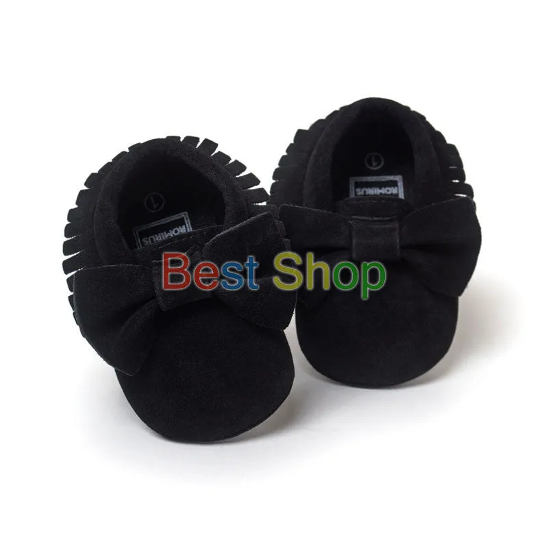 Cute Butterfly-knot Tassels Baby Moccasin Quality Infant Babies First Walkers born Footwears Indoor Boots