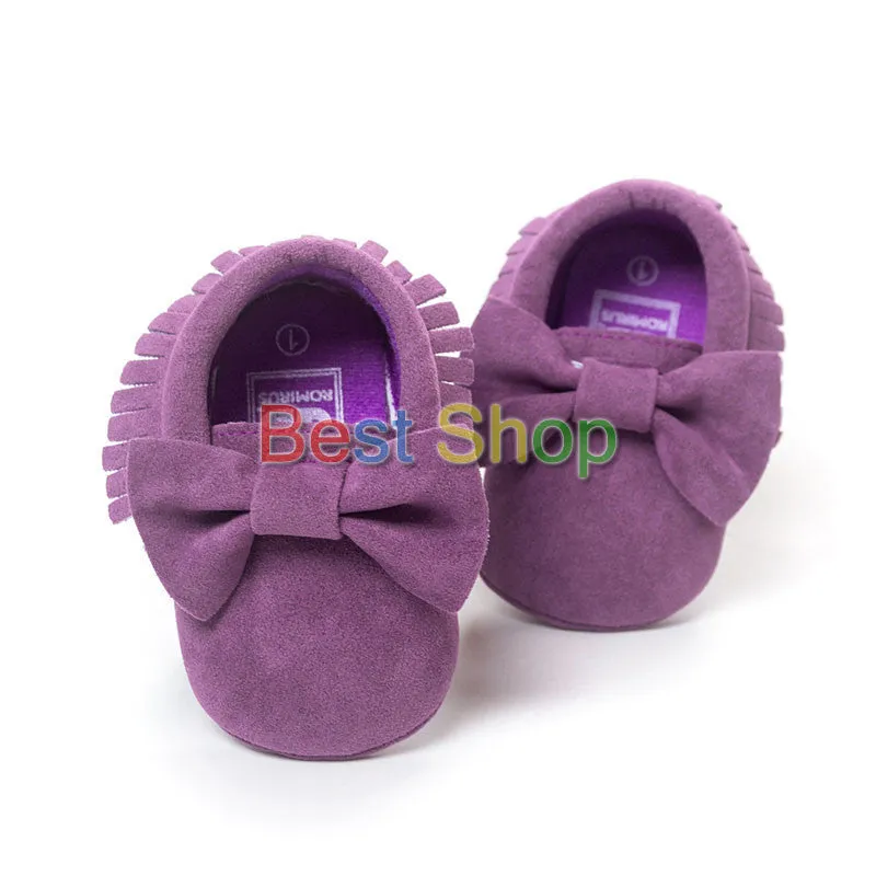 Cute Butterfly-knot Tassels Baby Moccasin Quality Infant Babies First Walkers born Footwears Indoor Boots