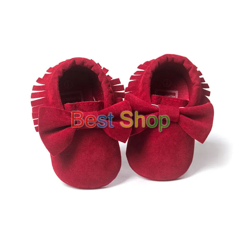 Cute Butterfly-knot Tassels Baby Moccasin Quality Infant Babies First Walkers born Footwears Indoor Boots