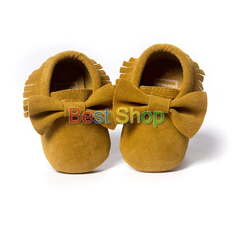 Cute Butterfly-knot Tassels Baby Moccasin Quality Infant Babies First Walkers born Footwears Indoor Boots