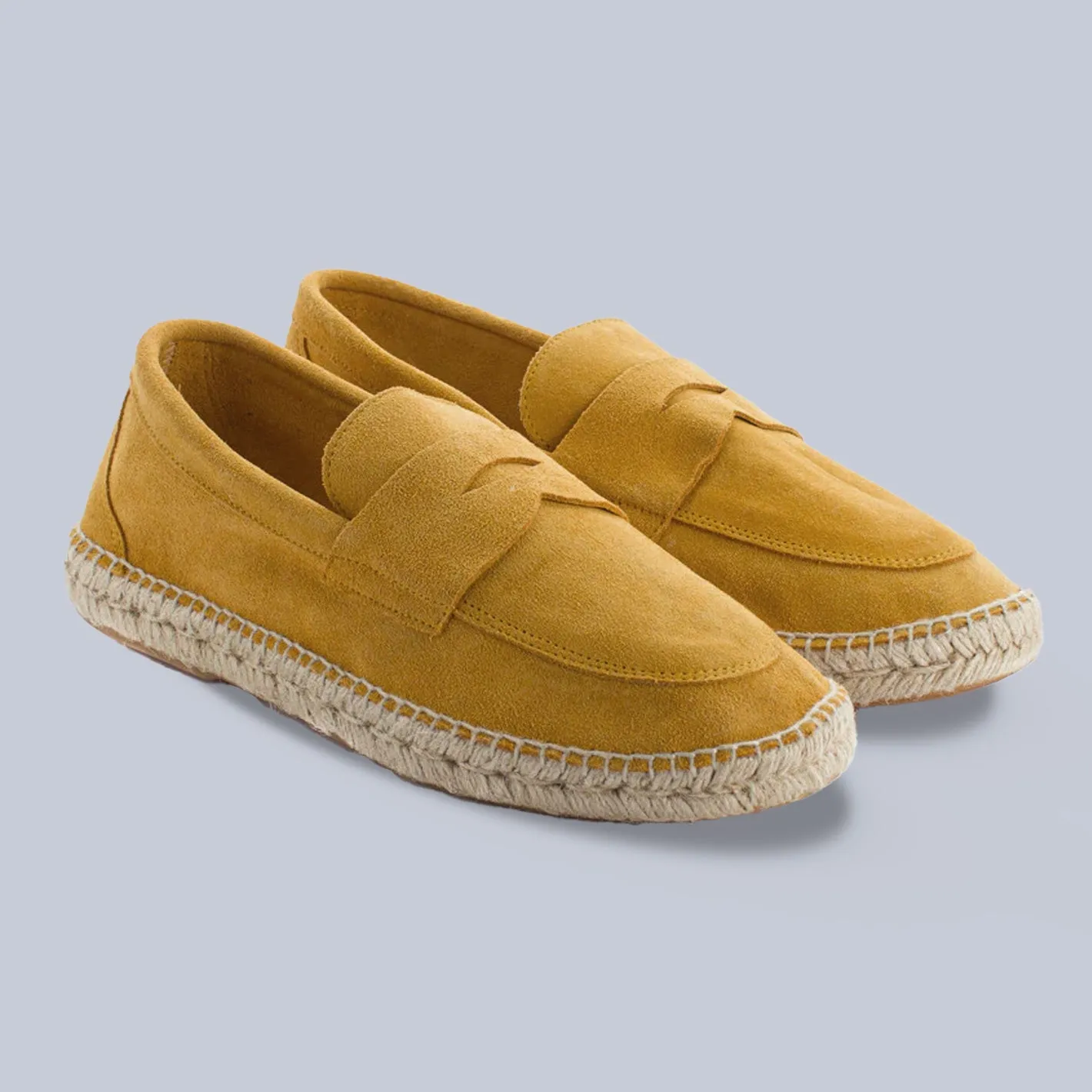 Dark Yellow Suede Espadrilles