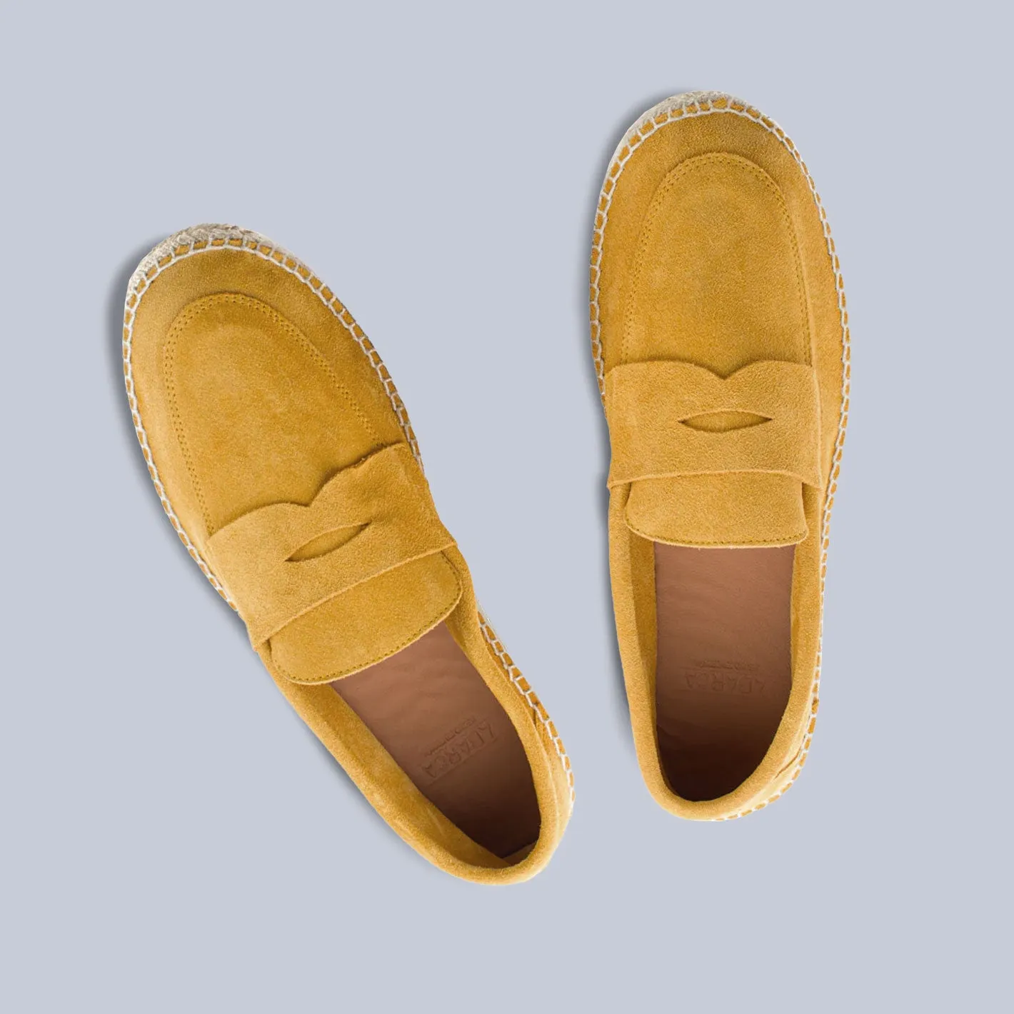 Dark Yellow Suede Espadrilles