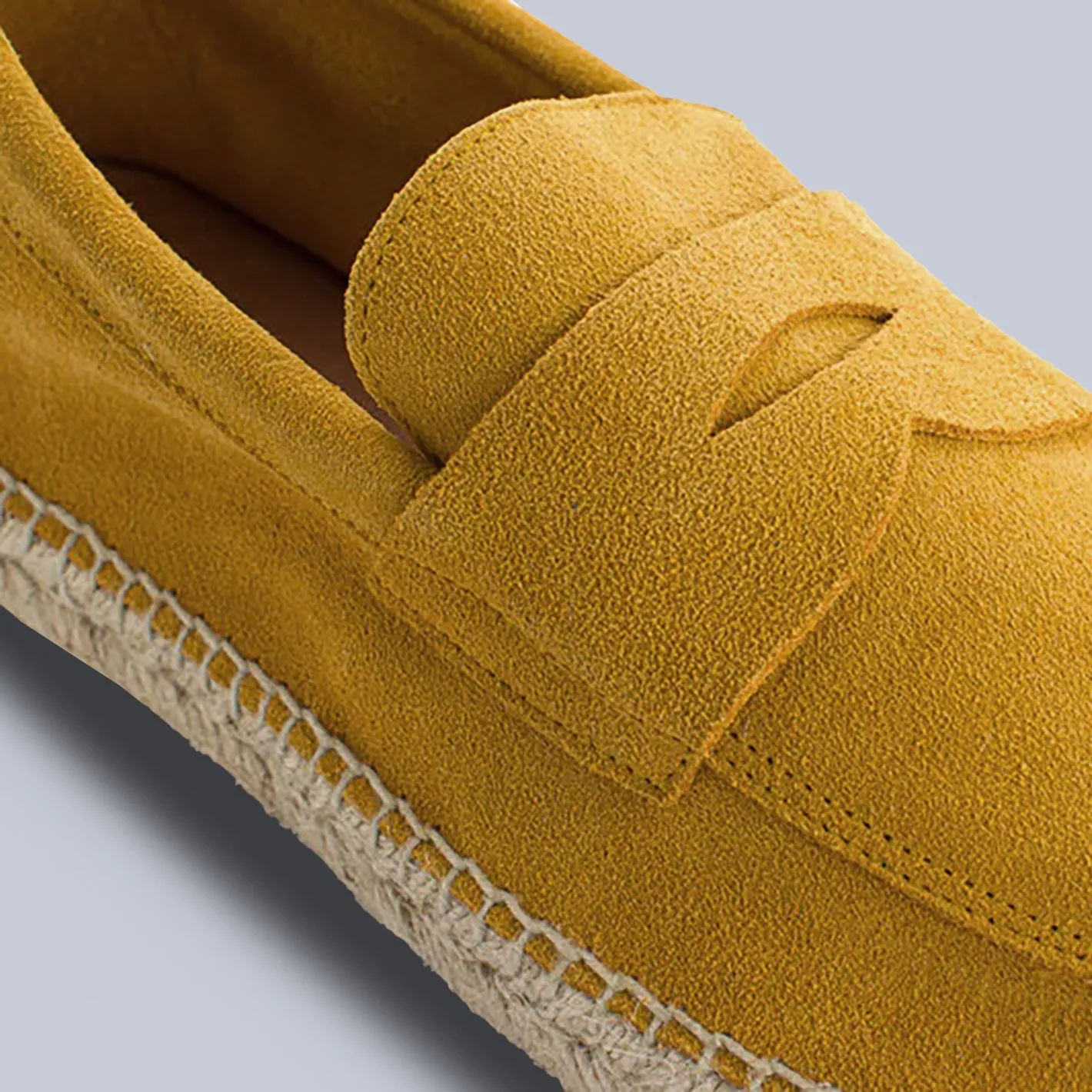Dark Yellow Suede Espadrilles