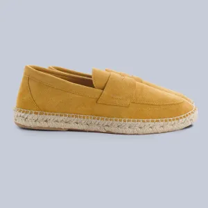 Dark Yellow Suede Espadrilles