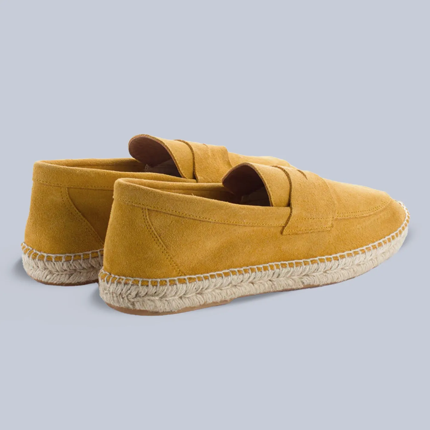 Dark Yellow Suede Espadrilles
