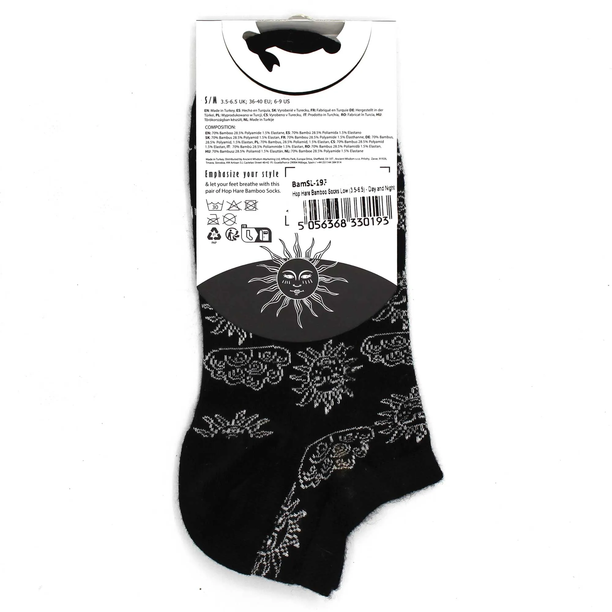 Day and Night Socks Low S/M 3.5-6.5 - Day and Night