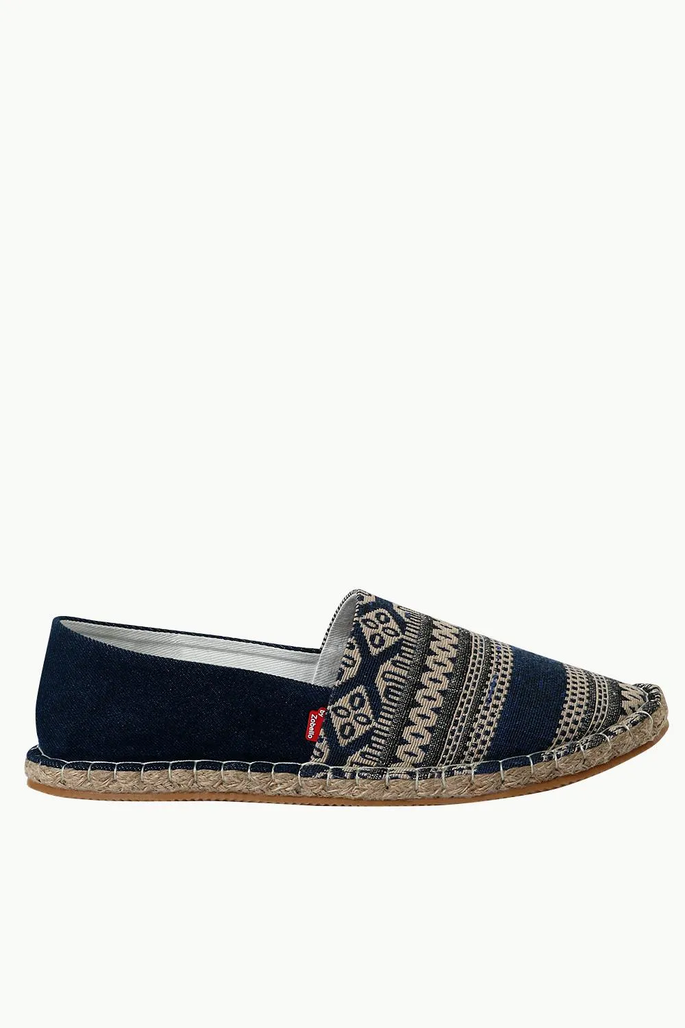 Dobby Navy Detail Ikat Espadrilles