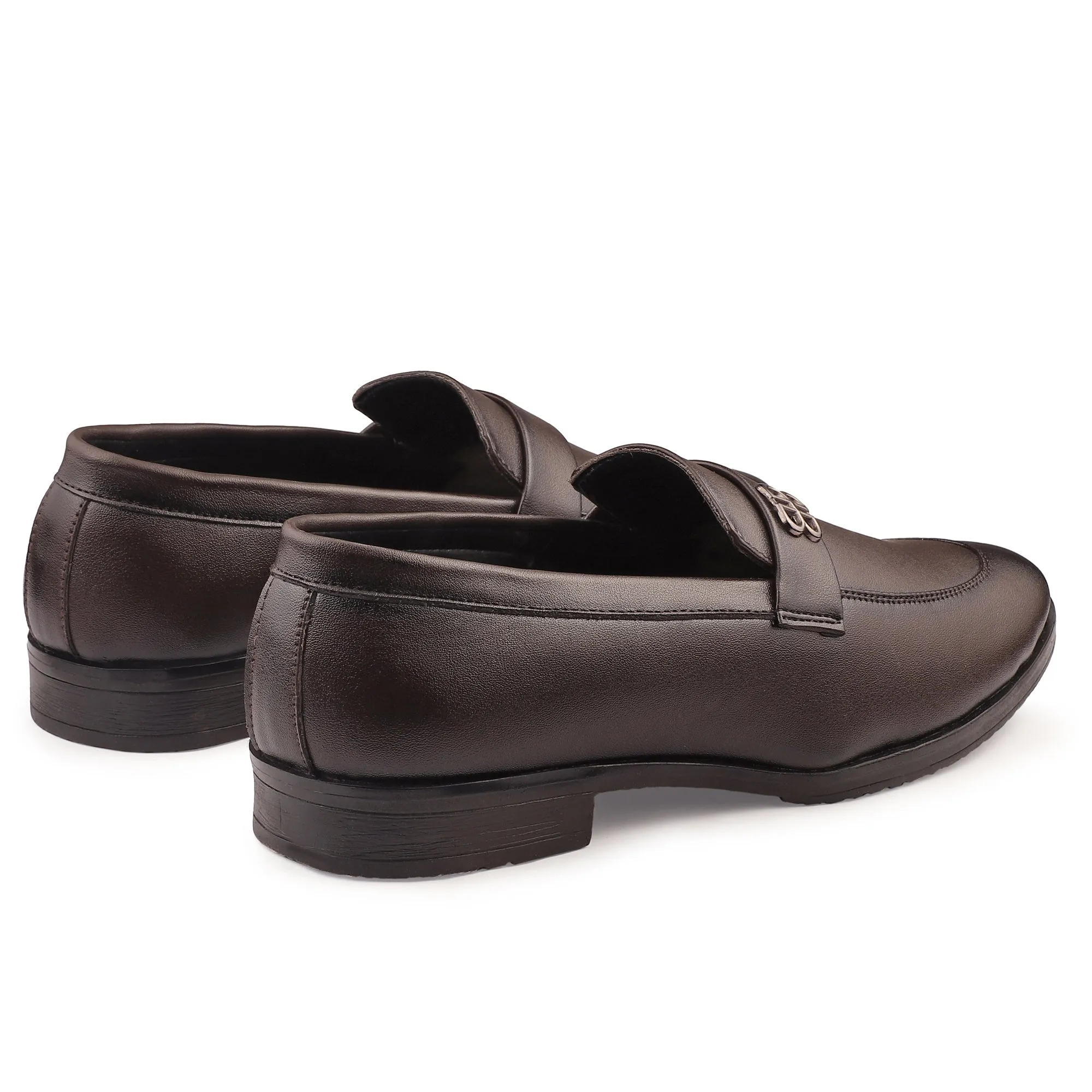 Dusk N Dazzling Brown Loafer Shoes  For Men