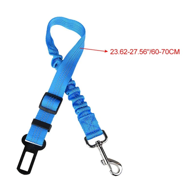 Elastic Reflective Safety Rope Traction Belt for Pet Dogs Supplies Car Seat Orange