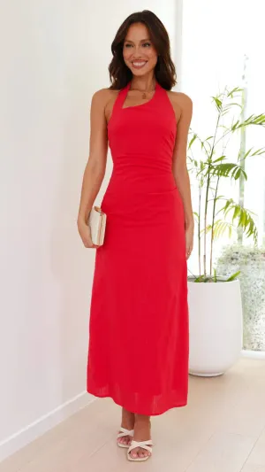 Elegant Halter Neck Backless Maxi Dress for Effortless Summer Glamour