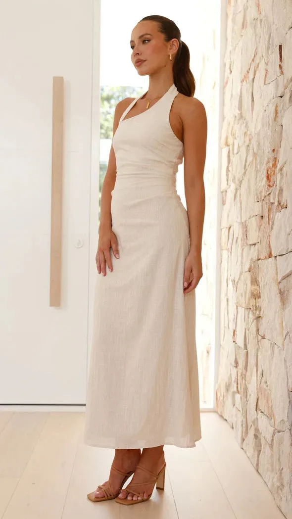 Elegant Halter Neck Backless Maxi Dress for Effortless Summer Glamour
