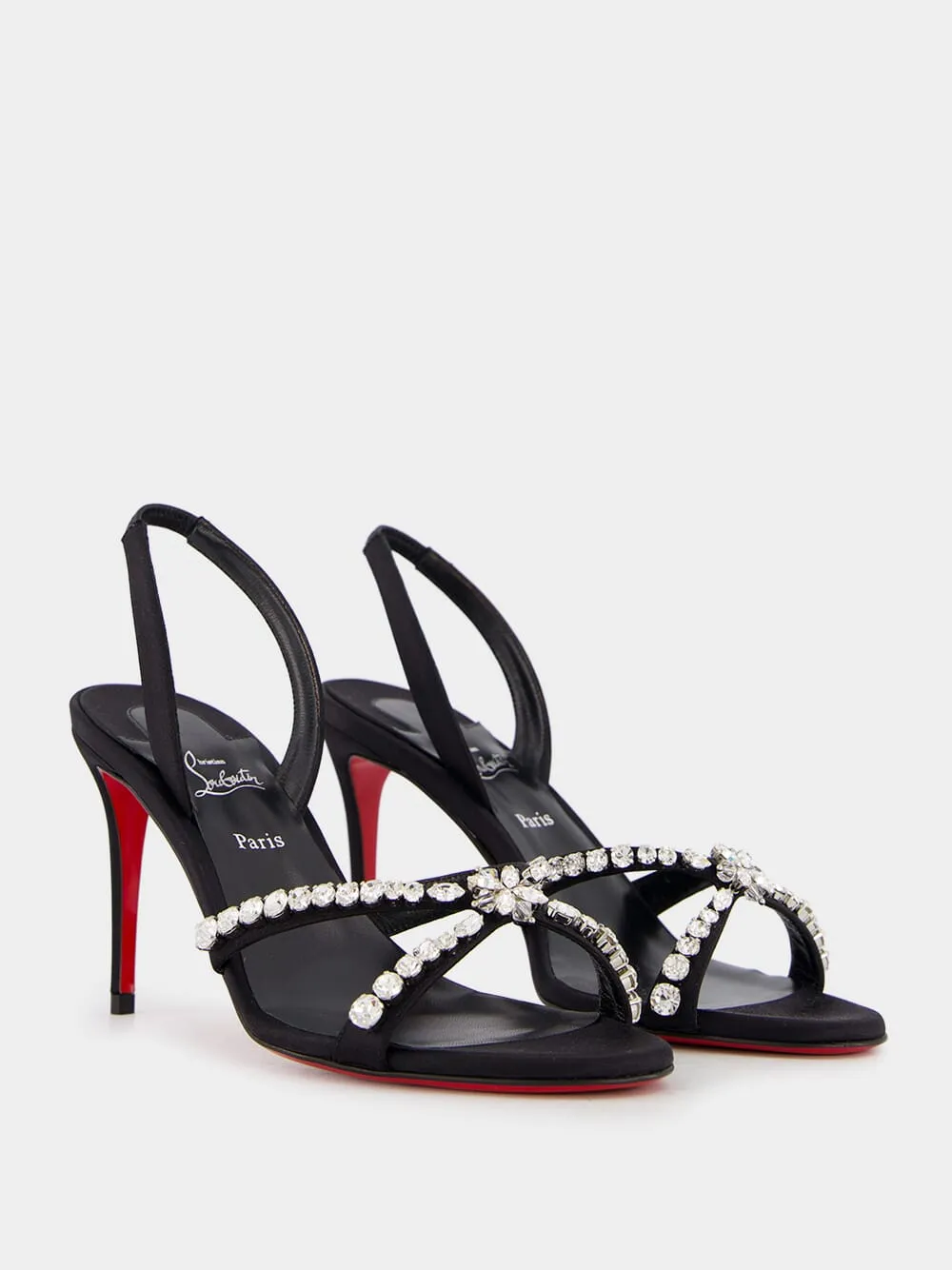 Emilie Jewel Crepe 85mm Heels