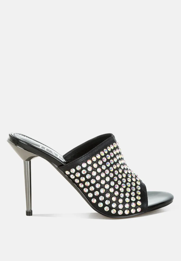 Farasha AB Rhinestone Slip-On Stiletto Heels