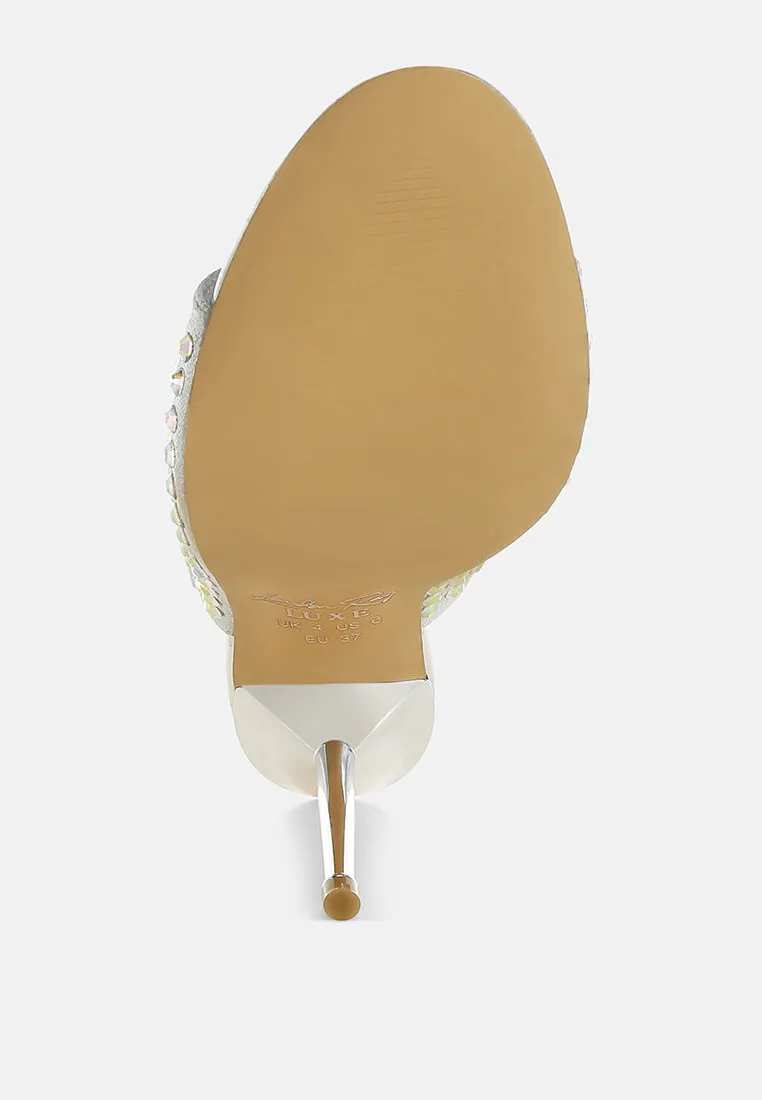 Farasha AB Rhinestone Slip-On Stiletto Heels