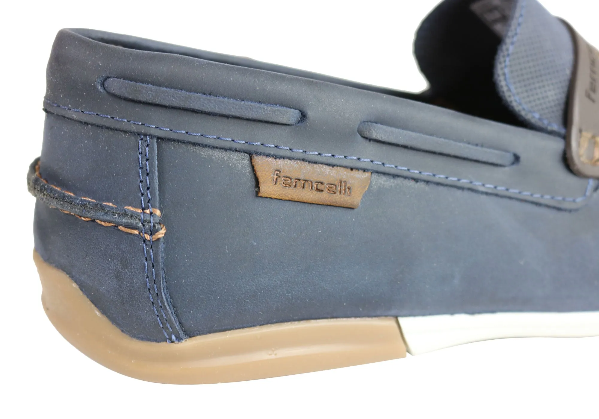 Ferricelli Mitchell Mens Leather Casual Loafer Shoes Made In Brazil
