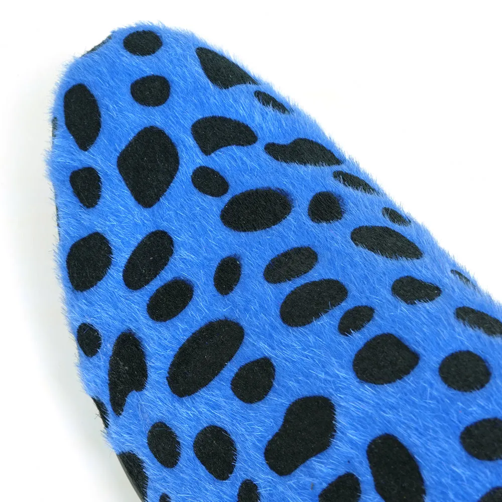 FI-7532 Blue Black Leopard Pony Hair Slip on Loafer Fiesso by Aurelio Garcia