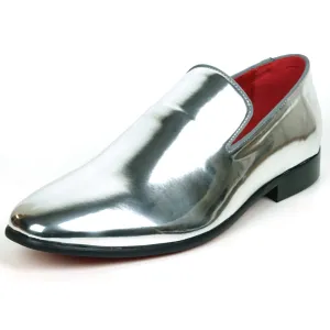 FI-7548 Silver Patent Leather Slip on Loafer Fiesso by Aurelio Garcia