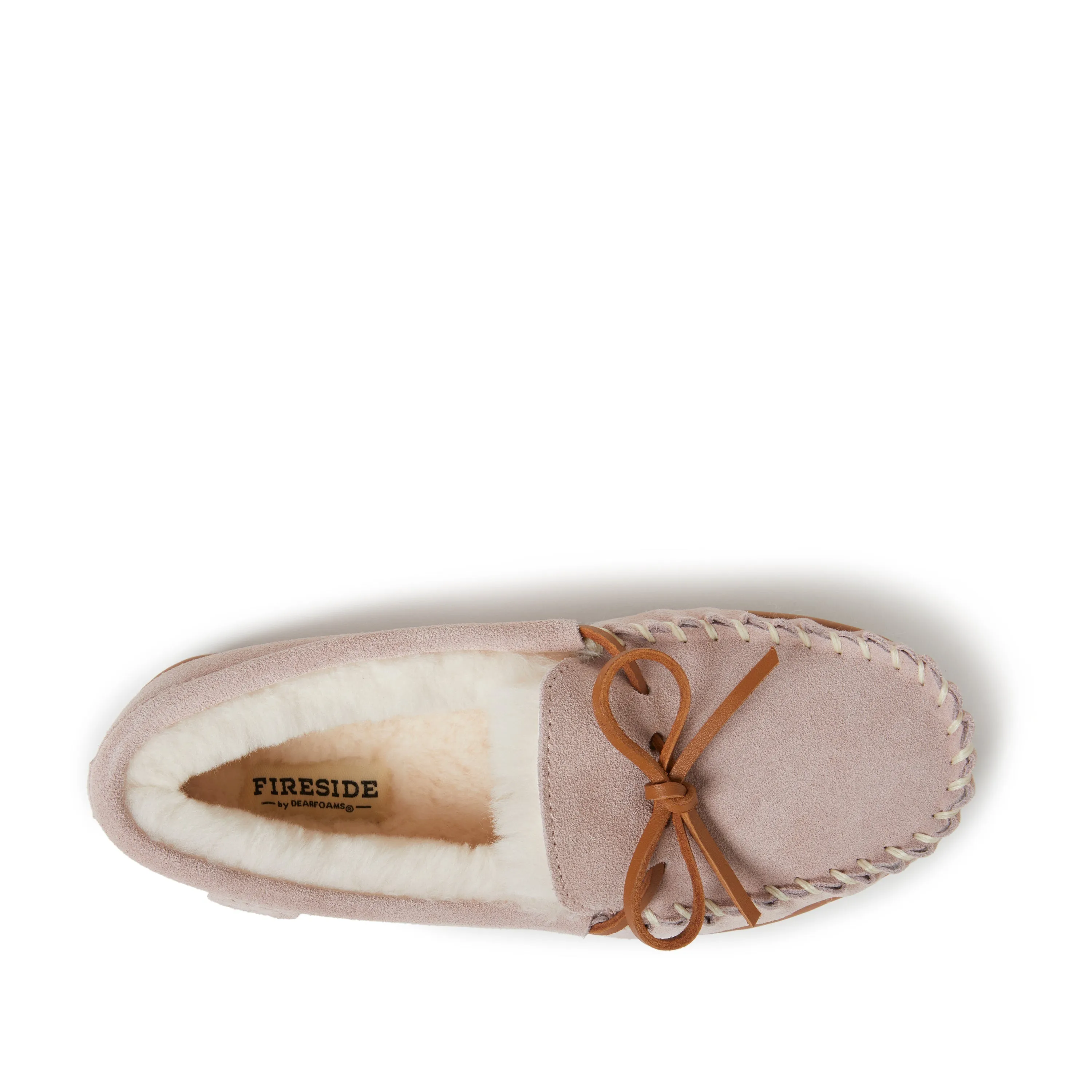 Fireside by Dearfoams Women's Alice Springs Genuine Shearling Moccasin Slipper