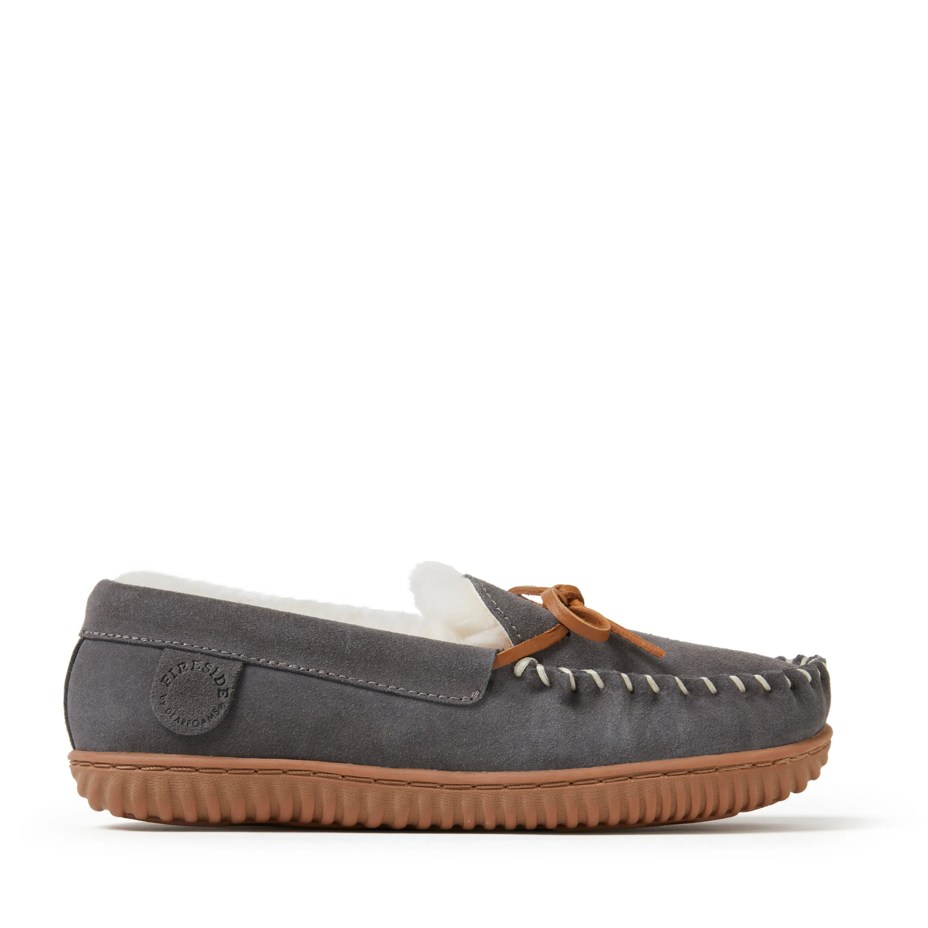 Fireside by Dearfoams Women's Alice Springs Genuine Shearling Moccasin Slipper
