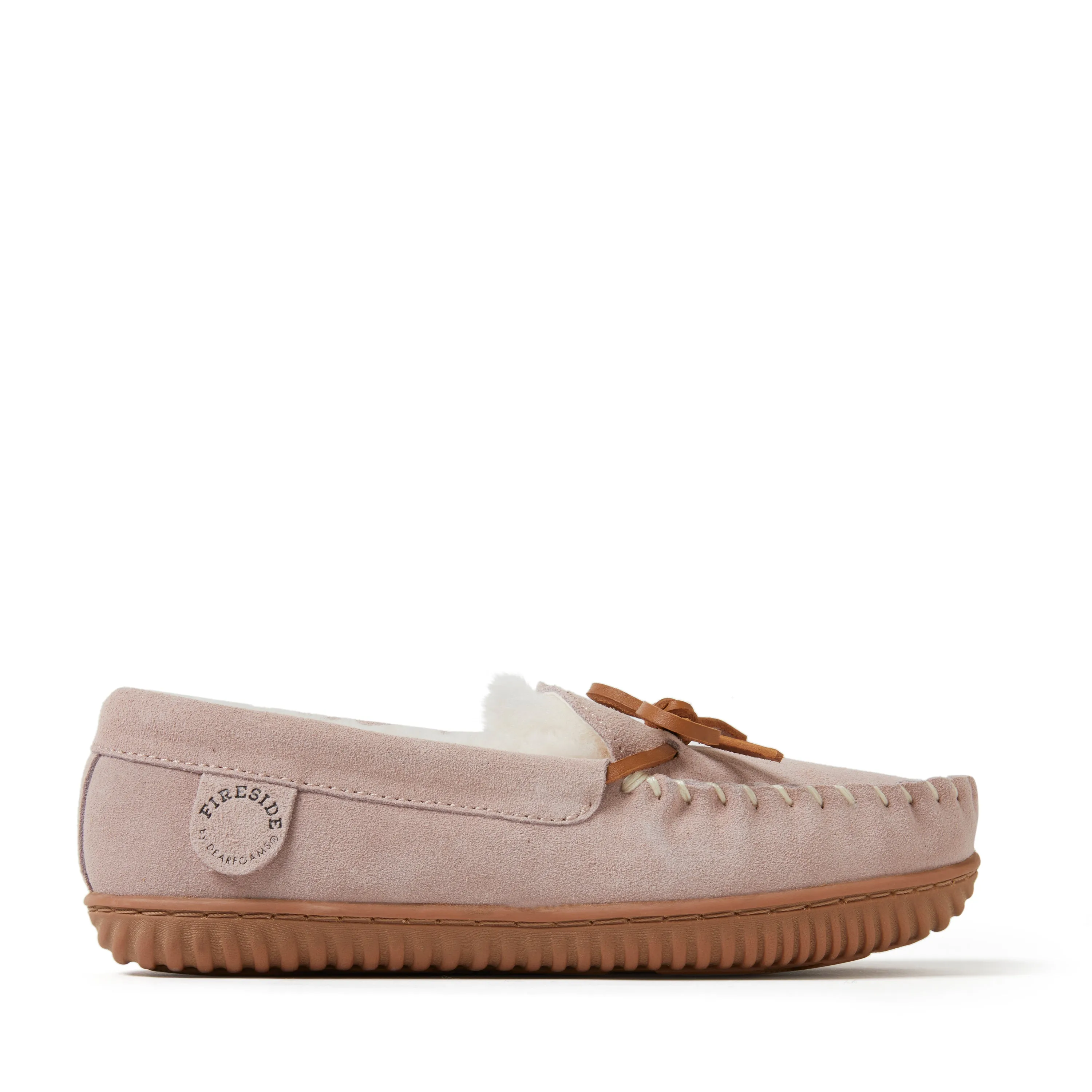 Fireside by Dearfoams Women's Alice Springs Genuine Shearling Moccasin Slipper