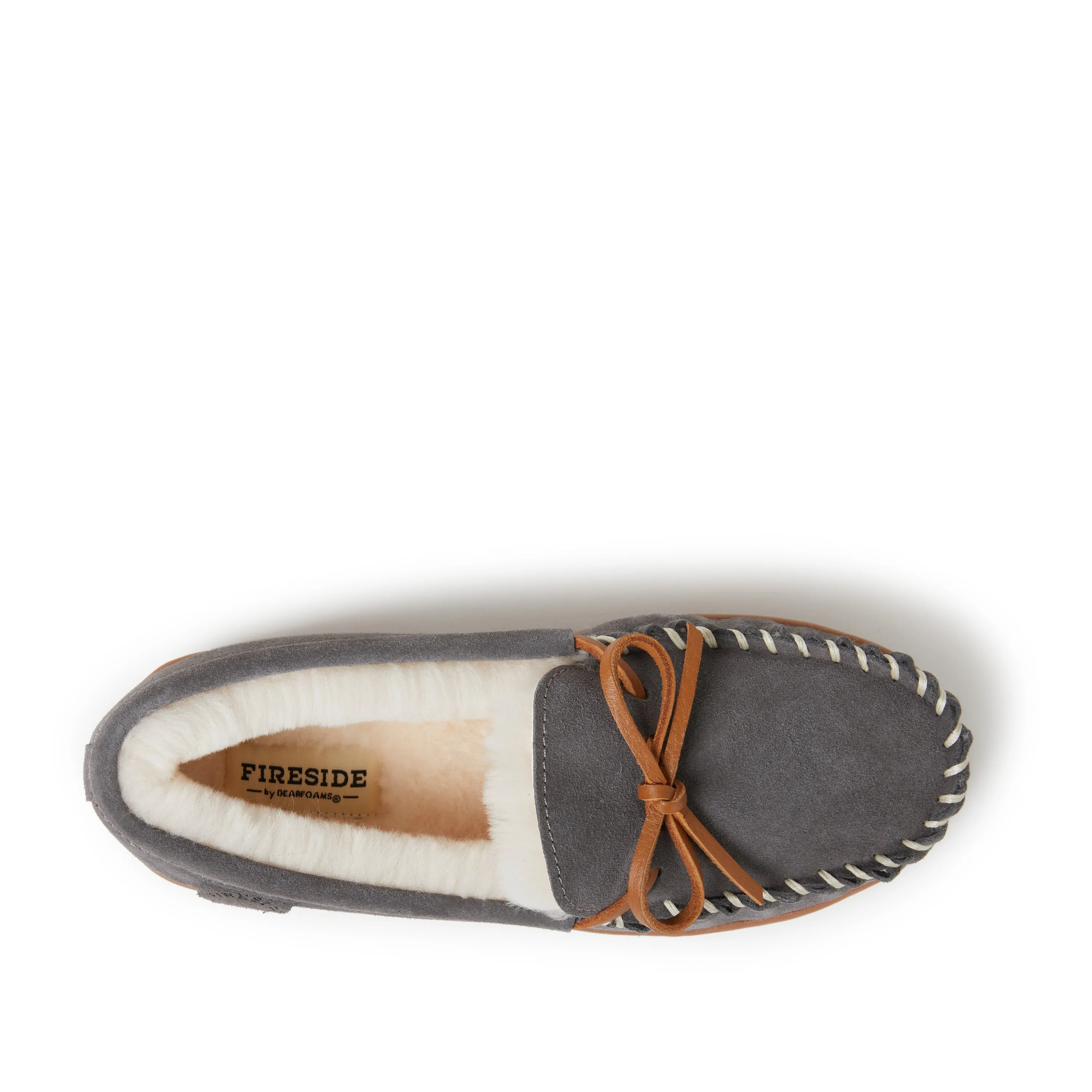 Fireside by Dearfoams Women's Alice Springs Genuine Shearling Moccasin Slipper