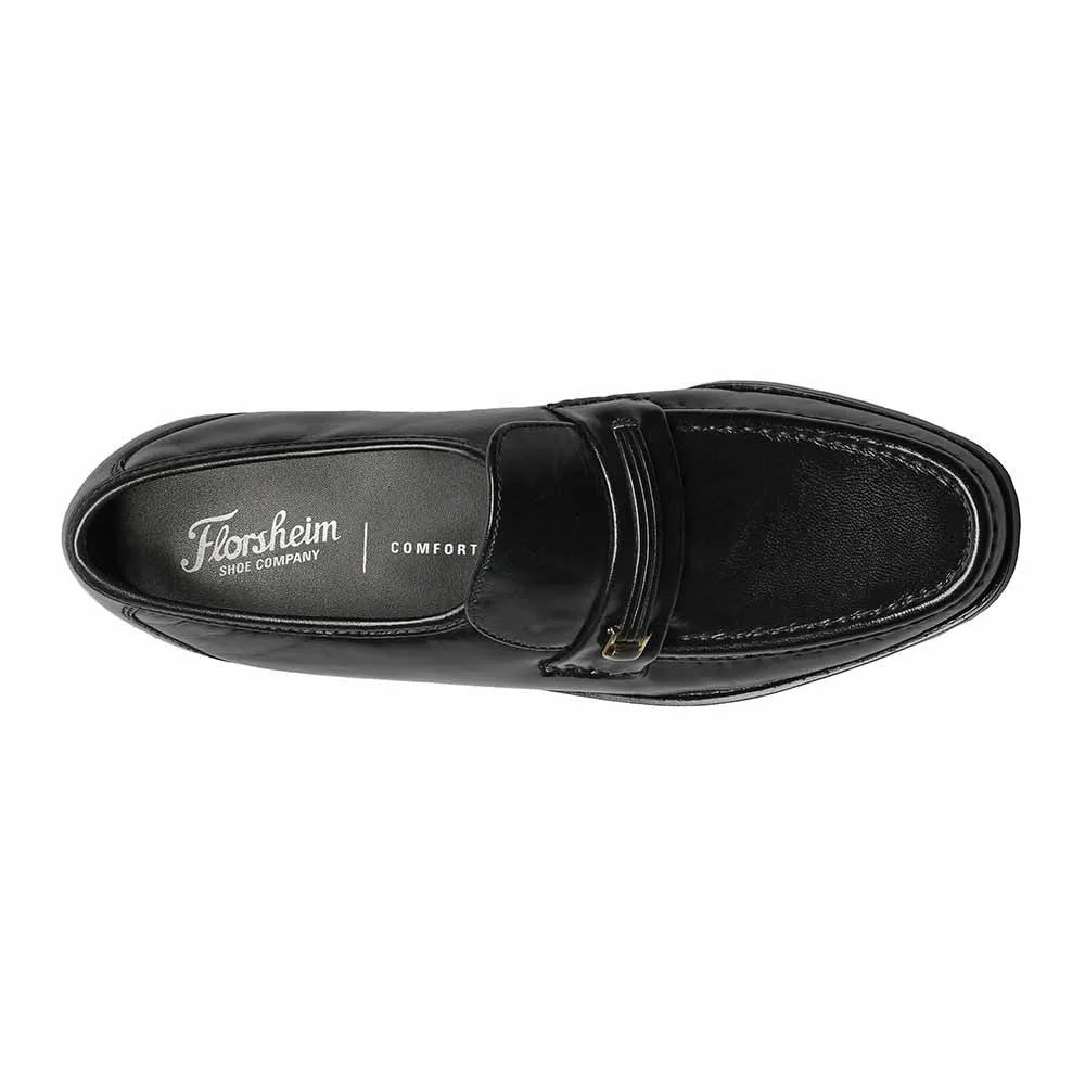 Florsheim Riva Black Moc Toe Bit Loafer