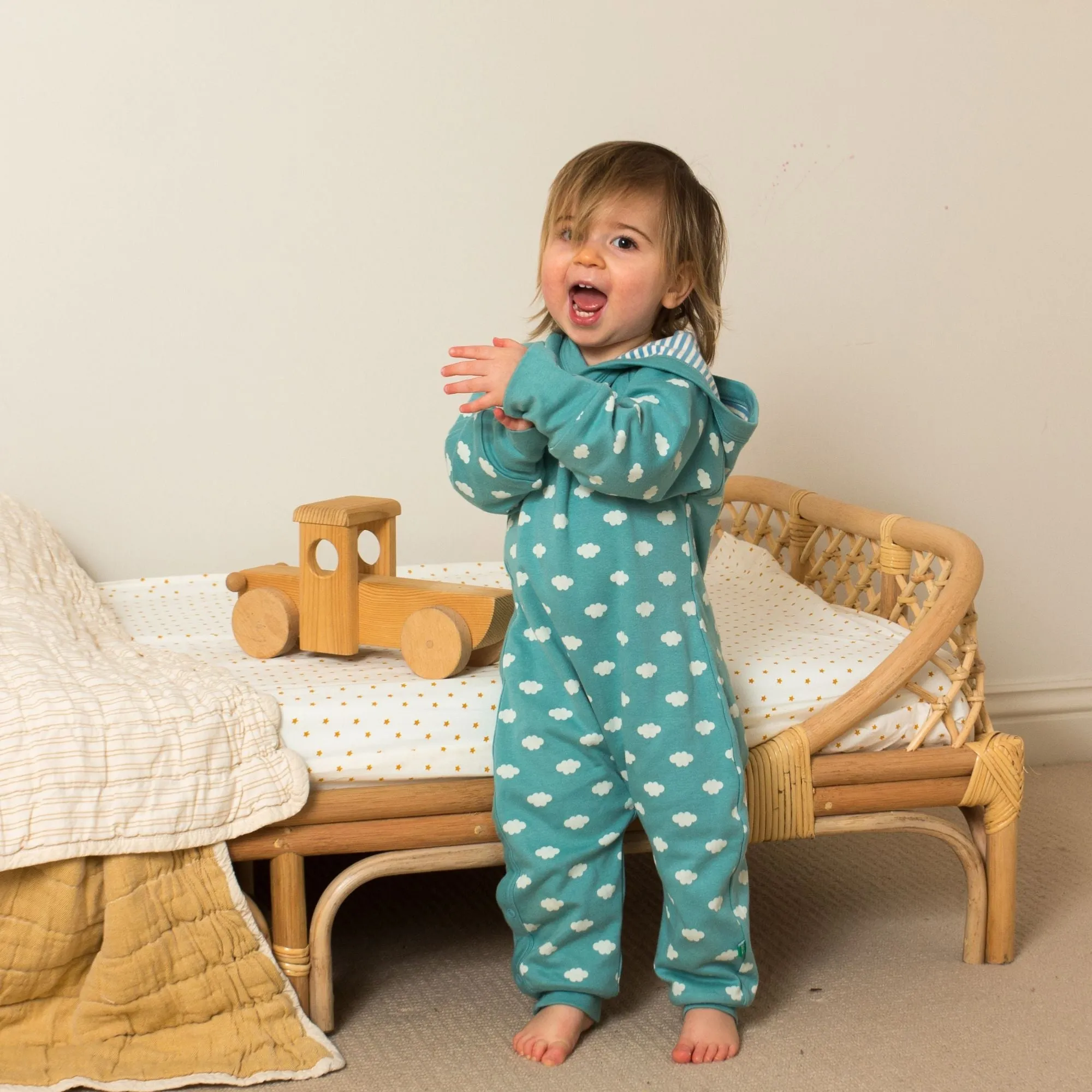 Fluffy Cloud Reversible Hooded Snug As A Bug Suit