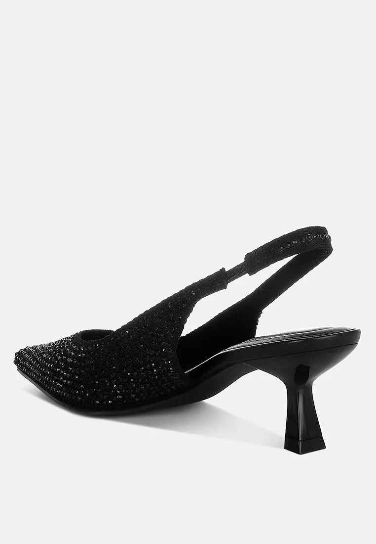 Flyknit Rhinestone Slingback Sandals By RUW