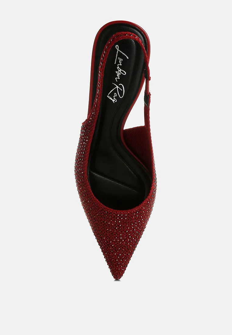 Flyknit Rhinestone Slingback Sandals By RUW