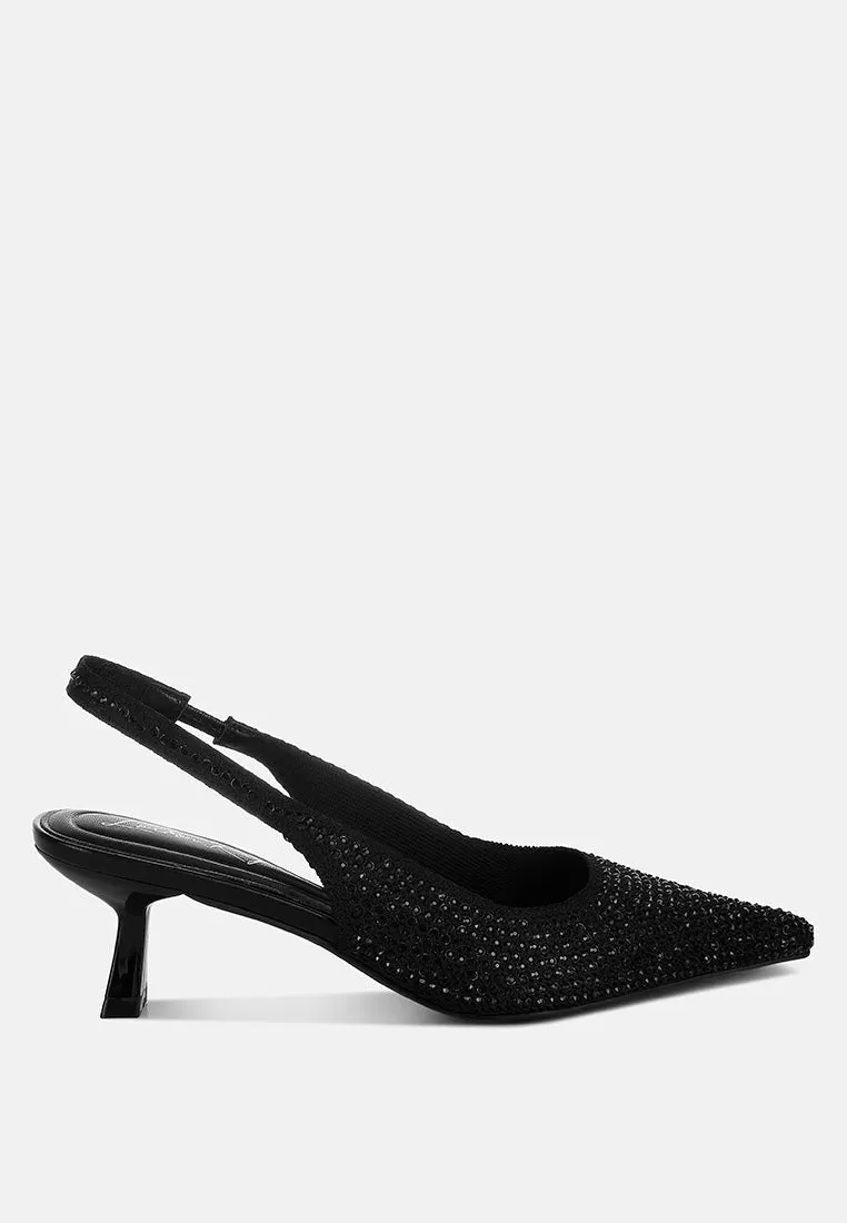 Flyknit Rhinestone Slingback Sandals By RUW