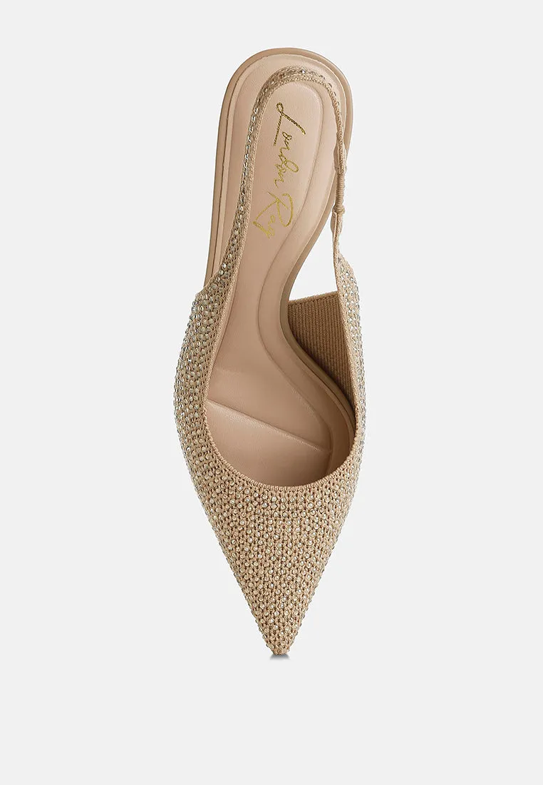 Flyknit Rhinestone Slingback Sandals By RUW