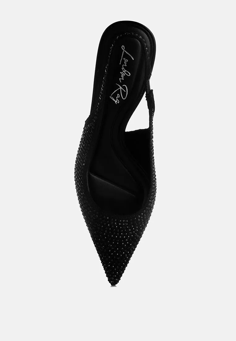 Flyknit Rhinestone Slingback Sandals By RUW