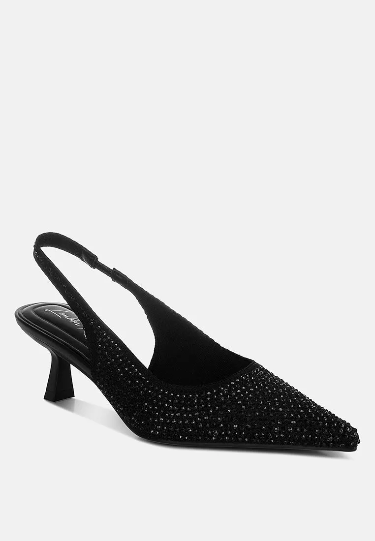 Flyknit Rhinestone Slingback Sandals By RUW